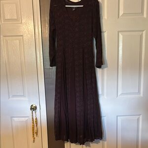 Elegant Purple Long Sleeve Dress